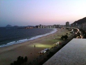 View from the Windsor Excelsior Hotel in Rio de Janeiro, Brazil